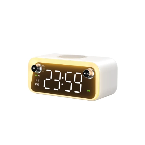 Beluga D6 Wireless Speaker with Clock & 15W Wireless Charging